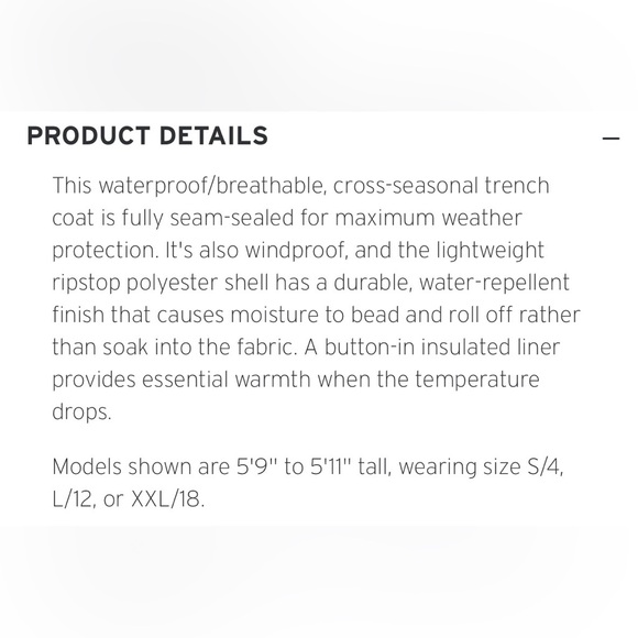 Eddie Bauer Women's Girl on the Go Insulated Waterproof Trench Coat
Black Large - Picture 13 of 16